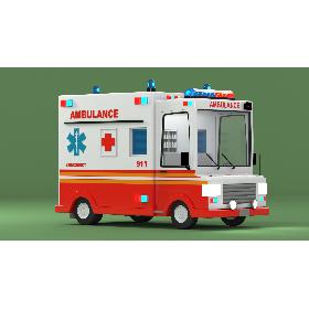 Ambulance cartoon model